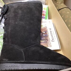 BearPaw Black Kids Boots